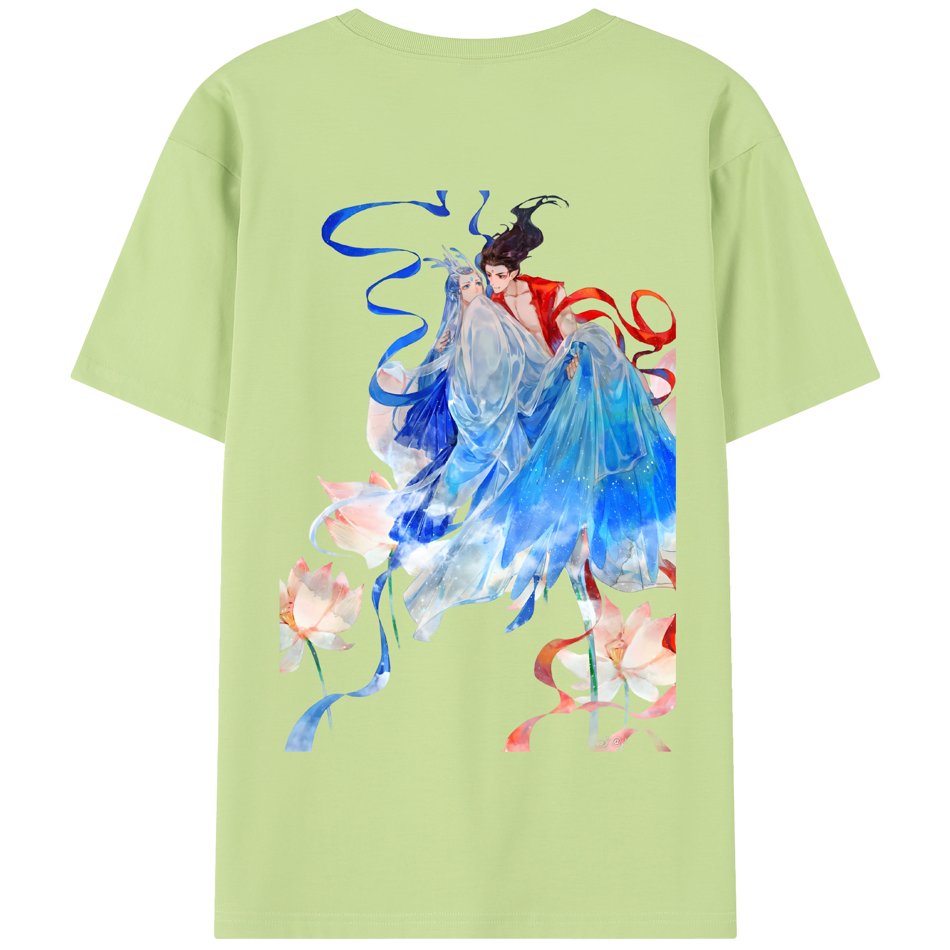 （画像用） Ne Zha 2 ナタ 魔童の大暴れ 綿100％半袖Tシャツ（背面プリント）